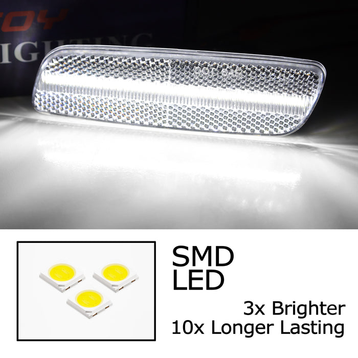 Clear Lens White Full LED Side Markers For 1998-05 Lexus GS300 IS300 LS400, etc