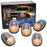 Clear Lens Amber Full LED Cab Roof Lamps For Chevy/GMC C/K Series 1500 2500 3500