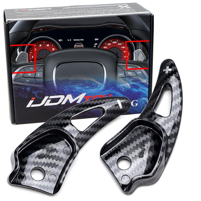 "Carbon" Style Large Paddle Shifters For Challenger Charger Durango SRT/Hellcat