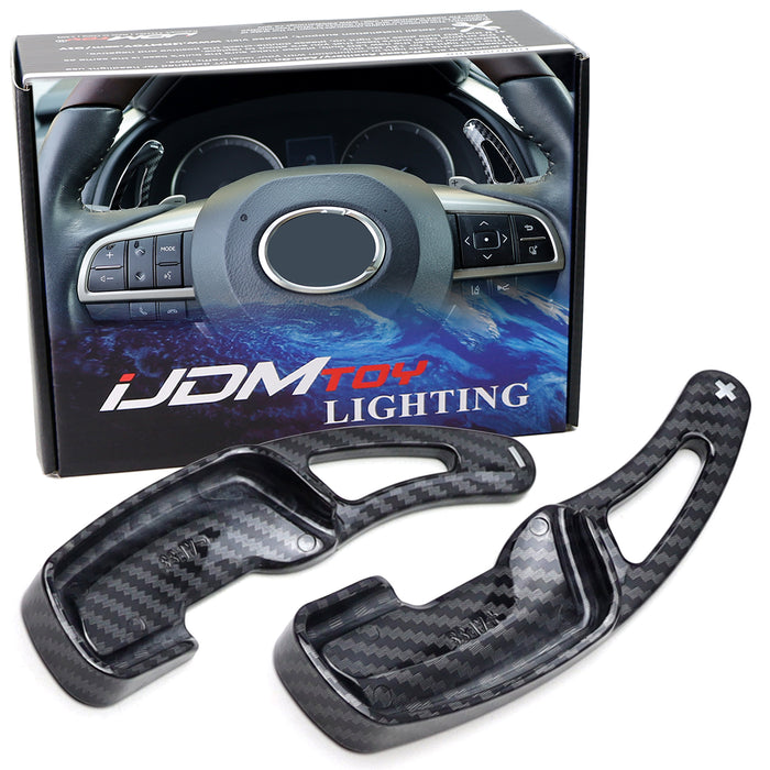 Twill-Weave "Carbon" Large Steering Wheel Paddle Shifter For Lexus GS350 RX350