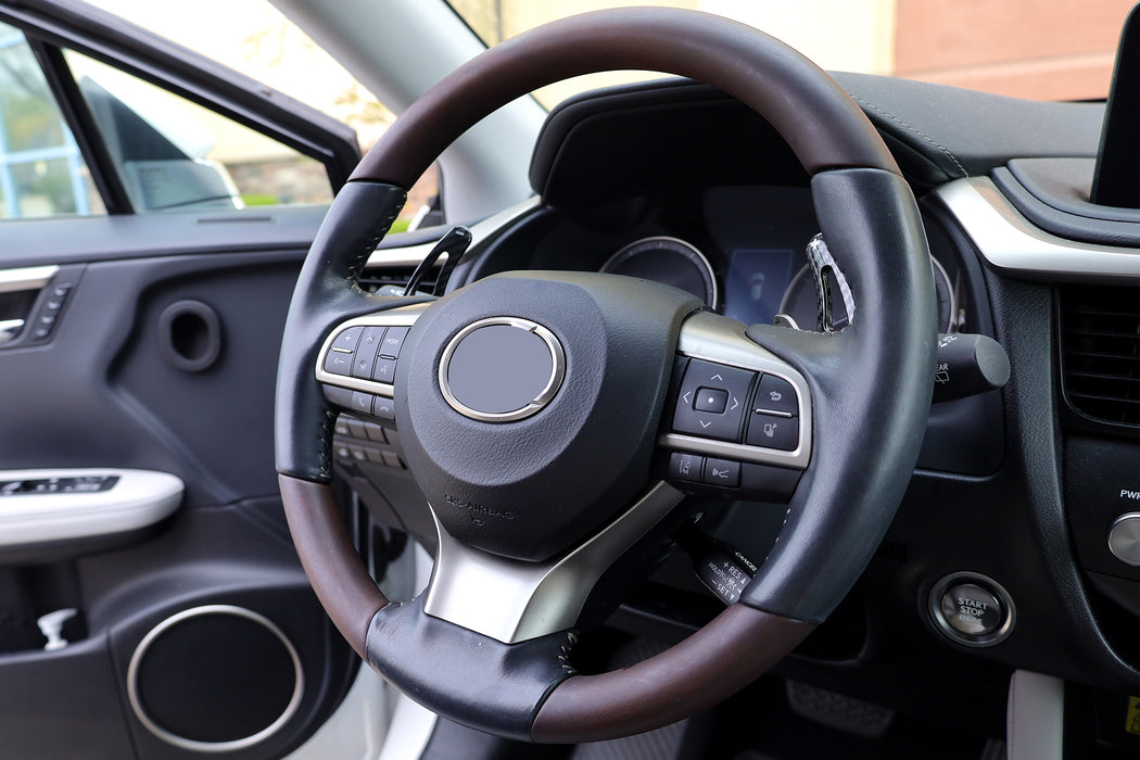 Twill-Weave "Carbon" Large Steering Wheel Paddle Shifter For Lexus GS350 RX350
