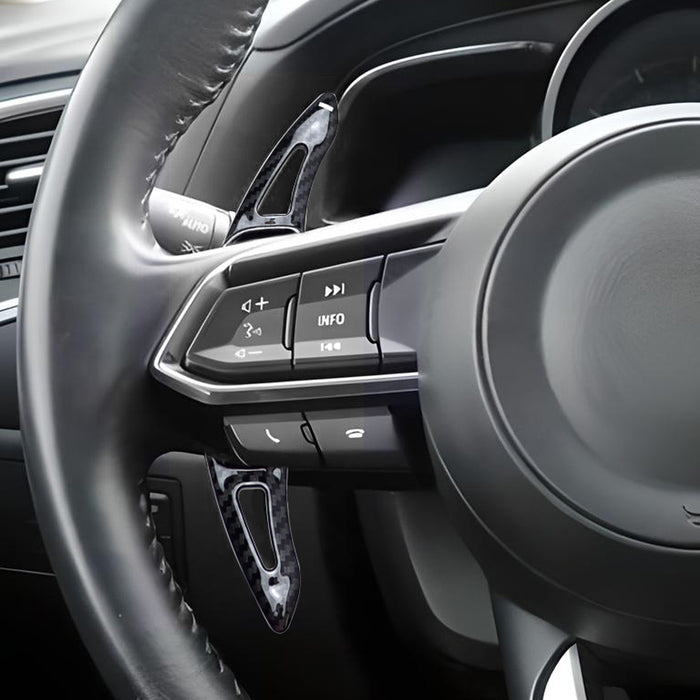 Twill-Weave "Carbon" Steering Wheel Paddle Shifter For Mazda 3 6 CX-3 CX-5 MX-5