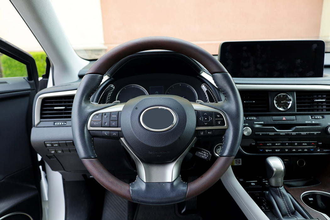 Twill-Weave "Carbon" Large Steering Wheel Paddle Shifter For Lexus GS350 RX350