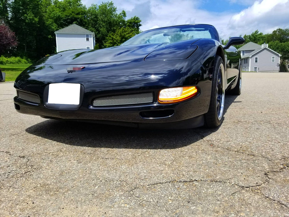 Clear LED DRL/Sequential Front Turn Signal Light Kit For 97-04 Chevy Corvette C5