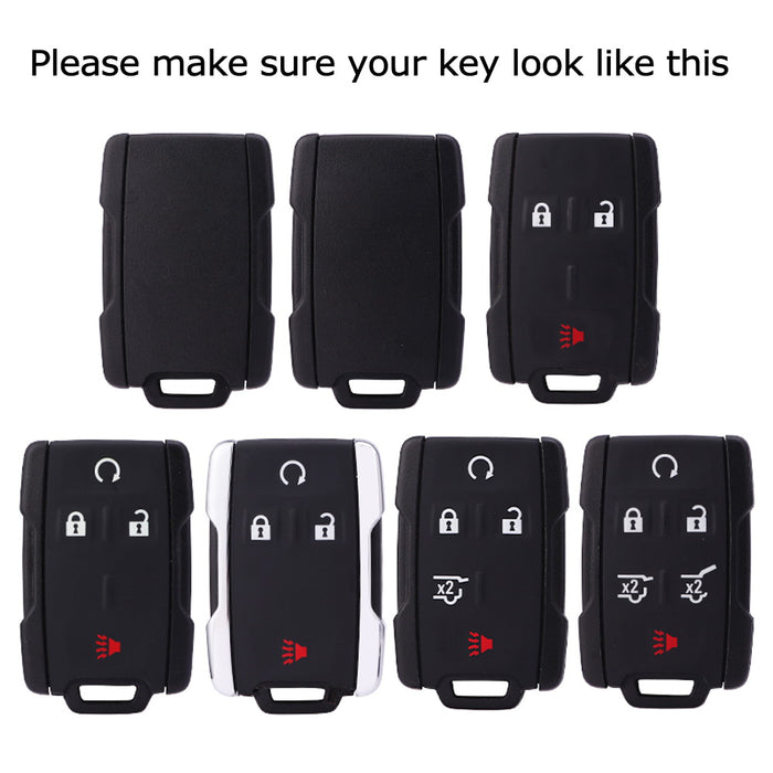 Black TPU Key Fob Protective Case For 14-up Chevy Silverado Colorado GMC Sierra