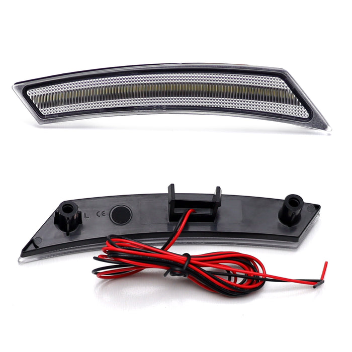 Clear Lens White Full LED Front Side Marker Light Kit For Nissan 2022+ Frontier