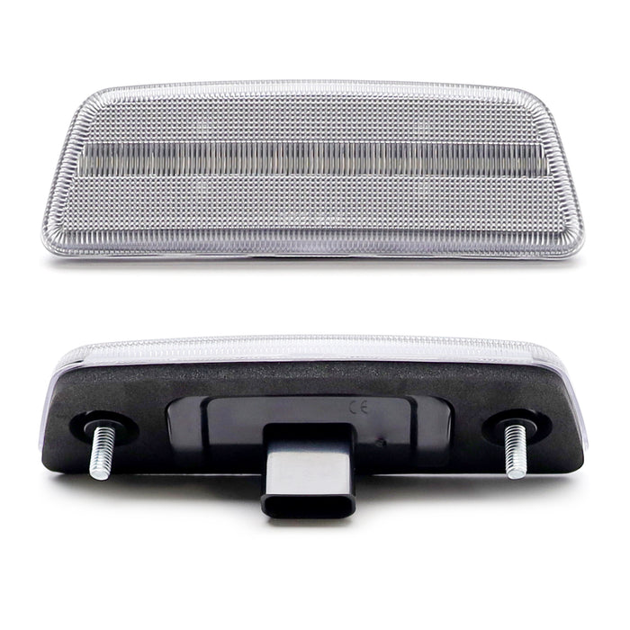 Clear Lens White/Amber LED Fender Side Markers For Kenworth Txxx, Peterbilt 567