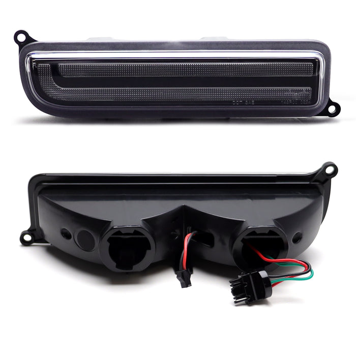 Clear Lens White LED DRL & Amber Front Turn Signal Lights For Jeep Cherokee XJ