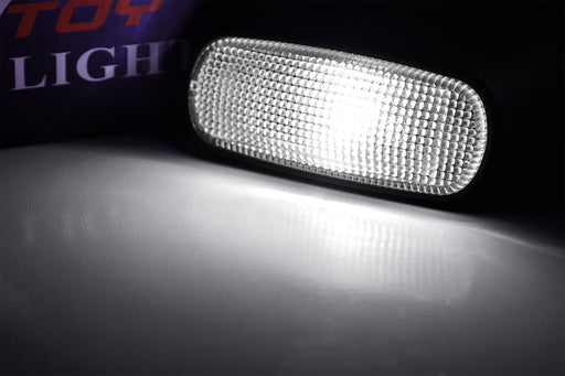 Clear Lens Front/Rear Side Marker Lamps w/ Whit LED For 2003-09 RAM DRW Fenders