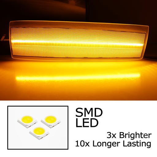 Clear Lens Amber Full LED Side Markers For 83-94 Chevy S10 Blazer GMC S15 Jimmy