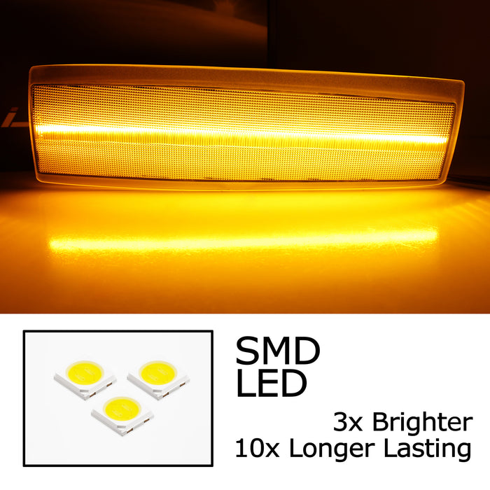 Clear Lens Amber Full LED Side Markers For 83-94 Chevy S10 Blazer GMC S15 Jimmy