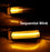 Clear Lens Full LED Sequential Blink Side Mirror Lights For 2010-13 4Runner, etc