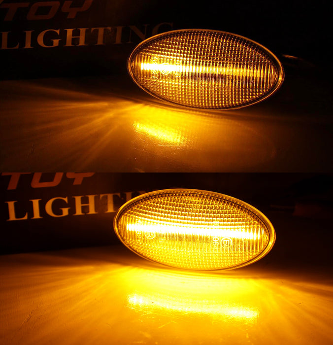 Clear Lens Sequential Blink LED Side Markers For JDM Suzuki 2012-17 Jimny, Swift