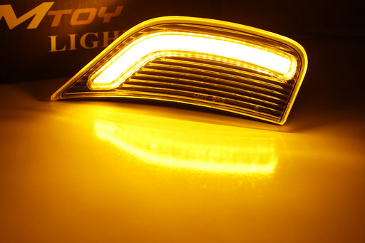 Clear Bold Arch Amber LED Front Side Markes For 2021-24 Yukon Suburban Escalade