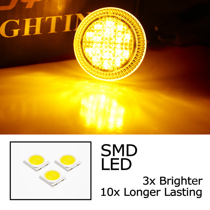 Clear Lens Round Shape Amber Full LED Side Markers For Ford Transit Connect Van