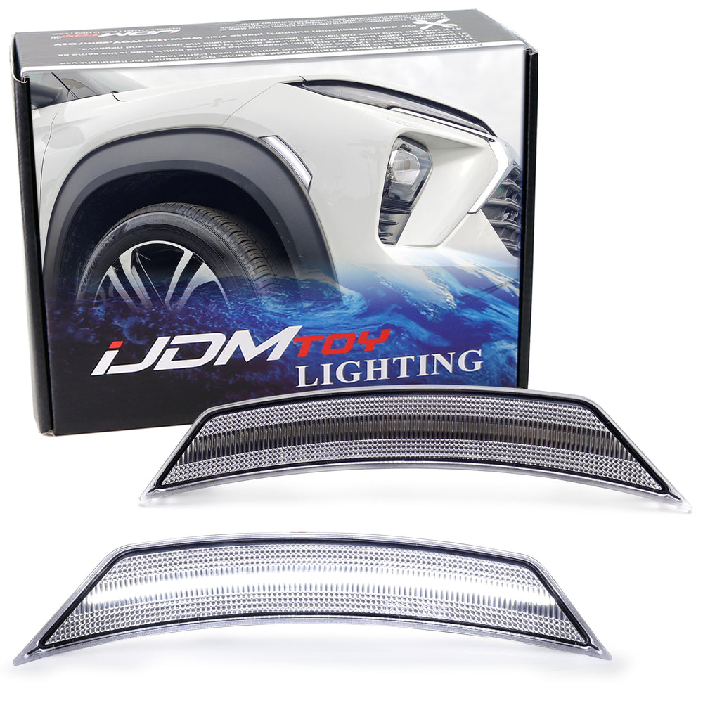 Clear Lens White Full LED Side Marker Light Kit For Chevy 2021-up Trailblazer