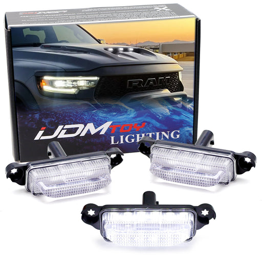 Clear Lens White Full LED Hood Scoop Clearance Marker Lights For 21-up RAM TRX