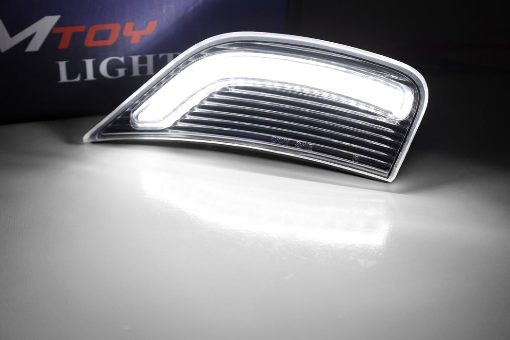 Clear Bold Arch White LED Front Side Markes For 2021-24 Yukon Suburban Escalade