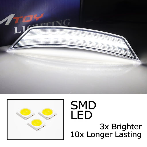Clear Lens White Full LED Side Marker Light Kit For Chevy 2021-up Trailblazer