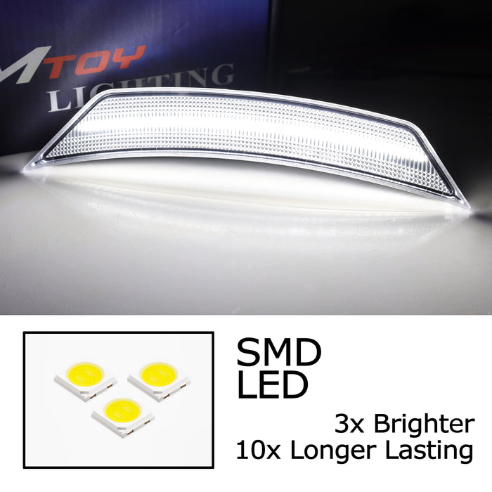 Clear Lens White Full LED Side Marker Light Kit For Chevy 2021-up Trailblazer