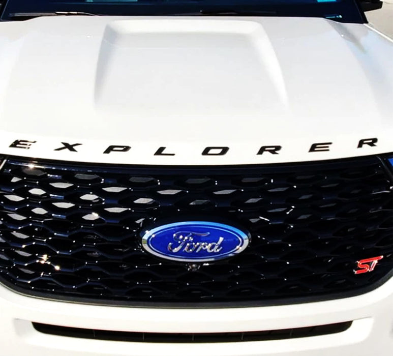 Tuff Letters Matte Black Finish 3D Raised Font Hood Letter Pieces For 2011-up Ford ...