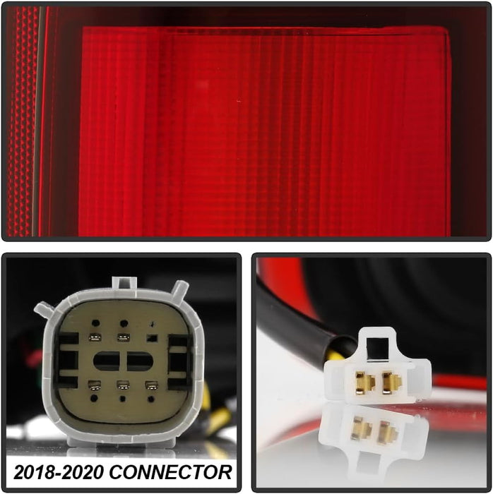 Red Smoked Raptor BSD Style LED Tail Lights For 15-20 Ford F150 Fit Halogen Tail