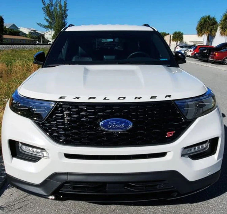 Matte Black Finish 3D Raised Font Hood Letter Pieces For 2011-up Ford Explorer