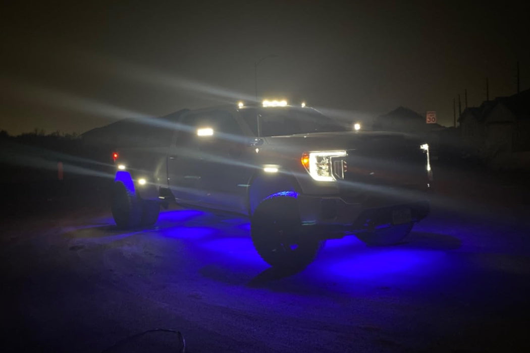 Smoke Lens All White LED Rear Fender Marker Lights For 15+ Chevy GMC 2500/3500HD