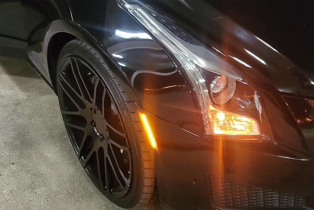 Smoked Lens Amber Full LED Side Marker Light Kit For Cadillac 19-up XT4, 20+ XT6