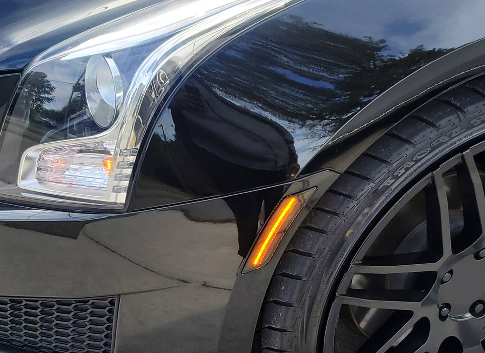 Smoked Lens Amber Full LED Side Marker Light Kit For Cadillac 19-up XT4, 20+ XT6