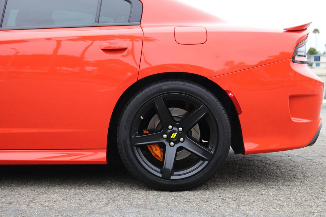 4pc 63mm Yellow //Slash Wheel Center Caps For Dodge Charger Challenger Durango