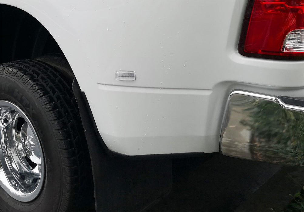 Clear Lens Front/Rear Fender Side Marker Lamps w/ White LED For 2010-18 RAM DRW