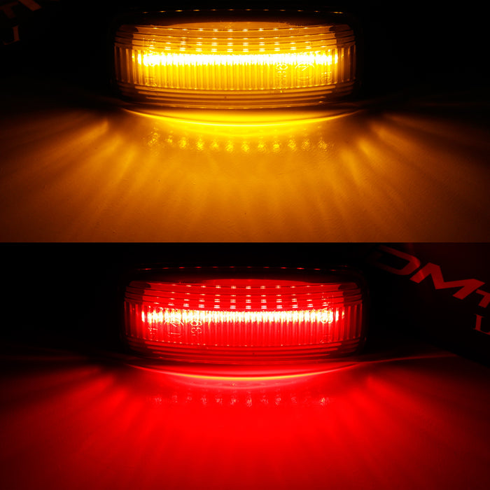 Smoke Lens Front/Rear Amber/Red LED Fender Side Marker Lamps For 2010-18 RAM DRW