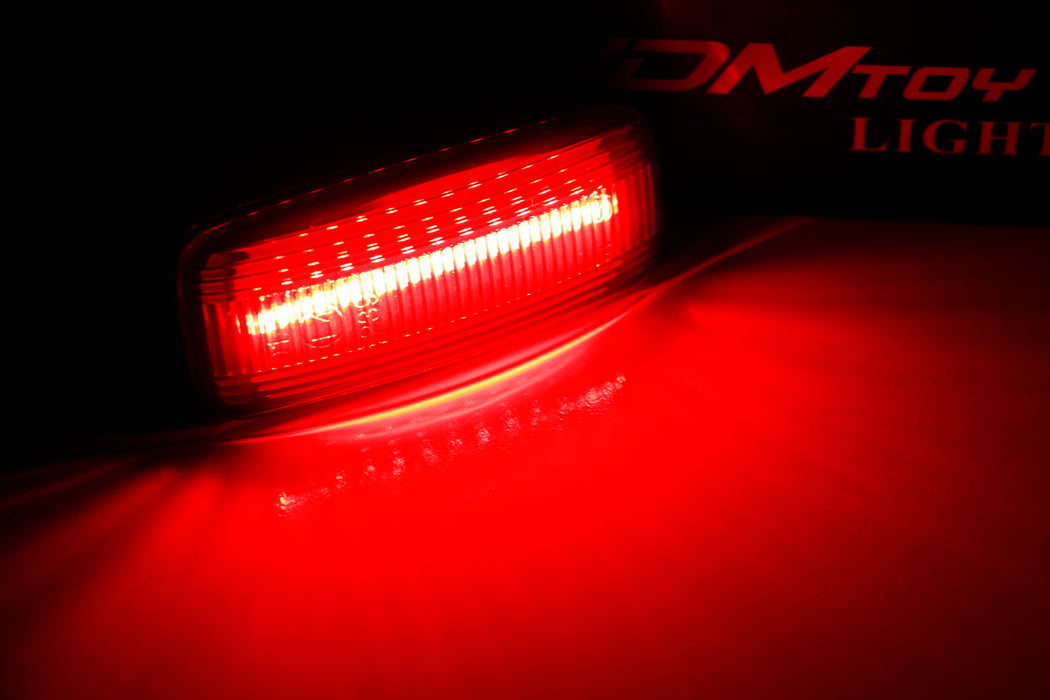 Smoke Lens Front/Rear Amber/Red LED Fender Side Marker Lamps For 2010-18 RAM DRW