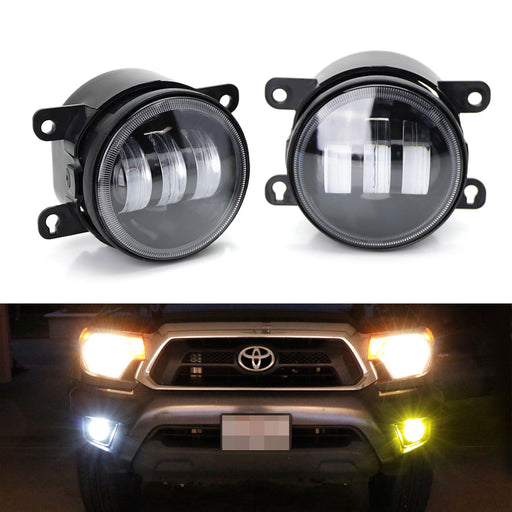 White/Yellow Dual Color 20W High Power LED Fog Light Kit For Honda Nissan Subaru