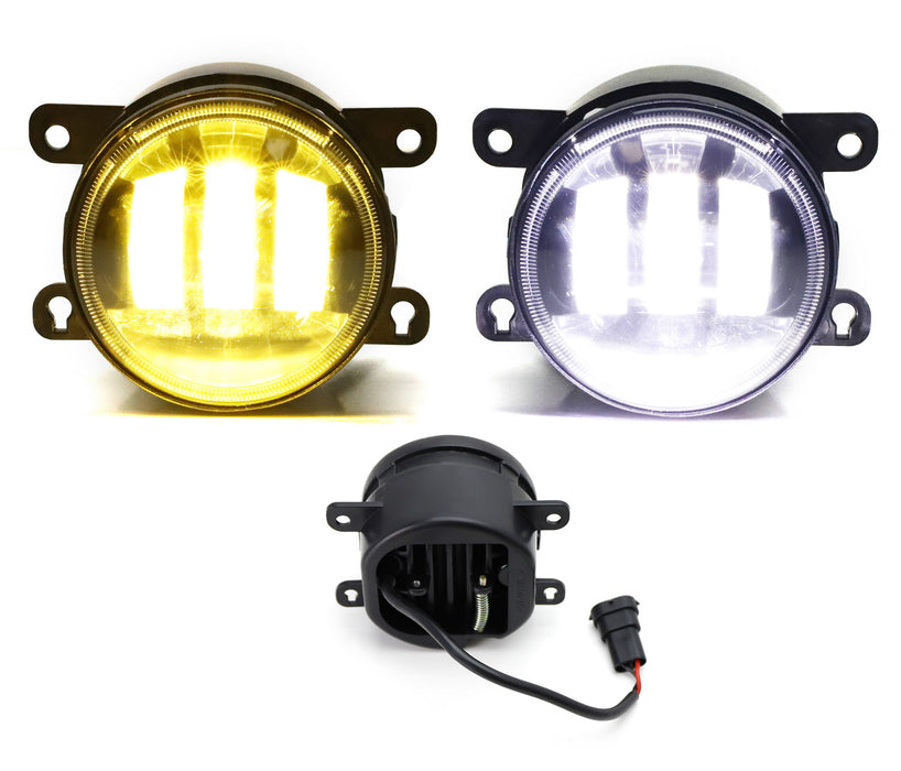 White/Yellow Dual Color 20W High Power LED Fog Light Kit For Honda Nissan Subaru