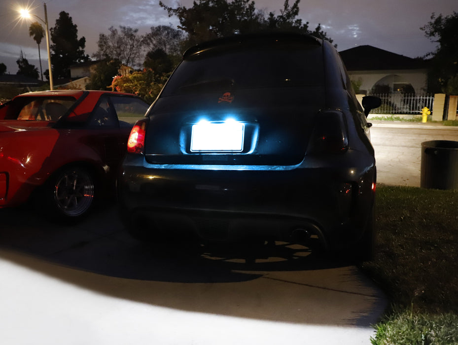 Ice Blue Full LED License Plate Lights For Fiat 500, WK2 Grand Cherokee, Levante