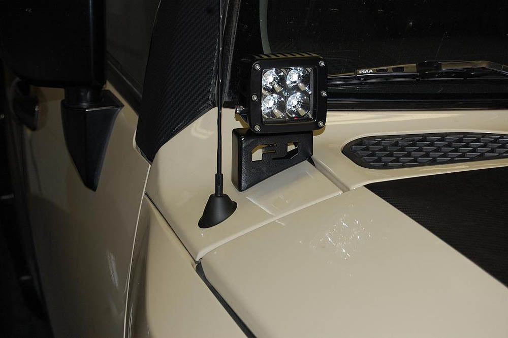 Hood Mount Windshield A-Pillar LED Ditch Light Bracket For Toyota FJ Cruiser