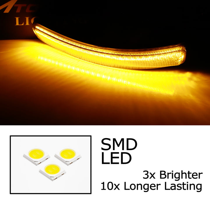 Smoke Sequential Blink Full LED Side Mirror Indicator Lightbar For Ford Explorer