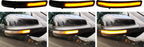 Clear Sequential Blink Full LED Side Mirror Indicator Lightbar For Ford Explorer