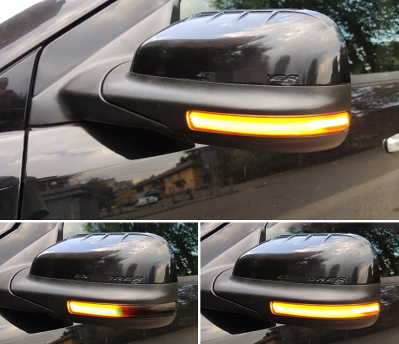 Clear Sequential Blink Full LED Side Mirror Indicator Lightbar For Ford Explorer