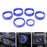 6pc Blue AC Stereo Volume/Tune Trailer Switch Knob Ring Covers For Ford F-150