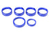 6pc Blue AC Stereo Volume/Tune Trailer Switch Knob Ring Covers For 2016-20 F-150