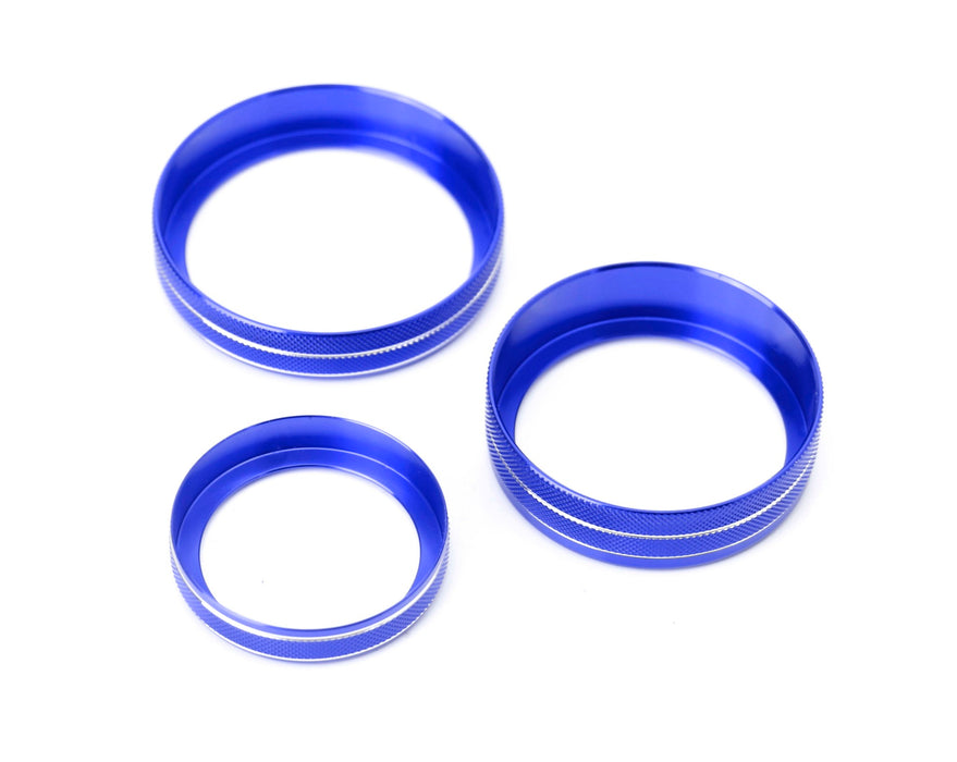 6pc Blue AC Stereo Volume/Tune Trailer Switch Knob Ring Covers For 2016-20 F-150