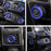6pc Blue AC Stereo Volume/Tune Trailer Switch Knob Ring Covers For 2016-20 F-150