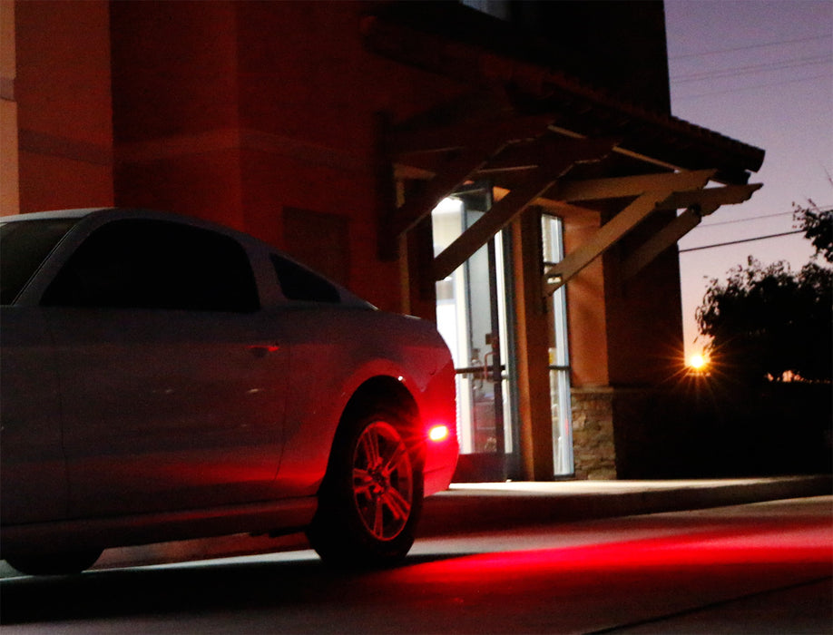 Clear Lens LED Rear Side Markers w/ 54 Red LED Lights For 2005-09 Ford Mustang