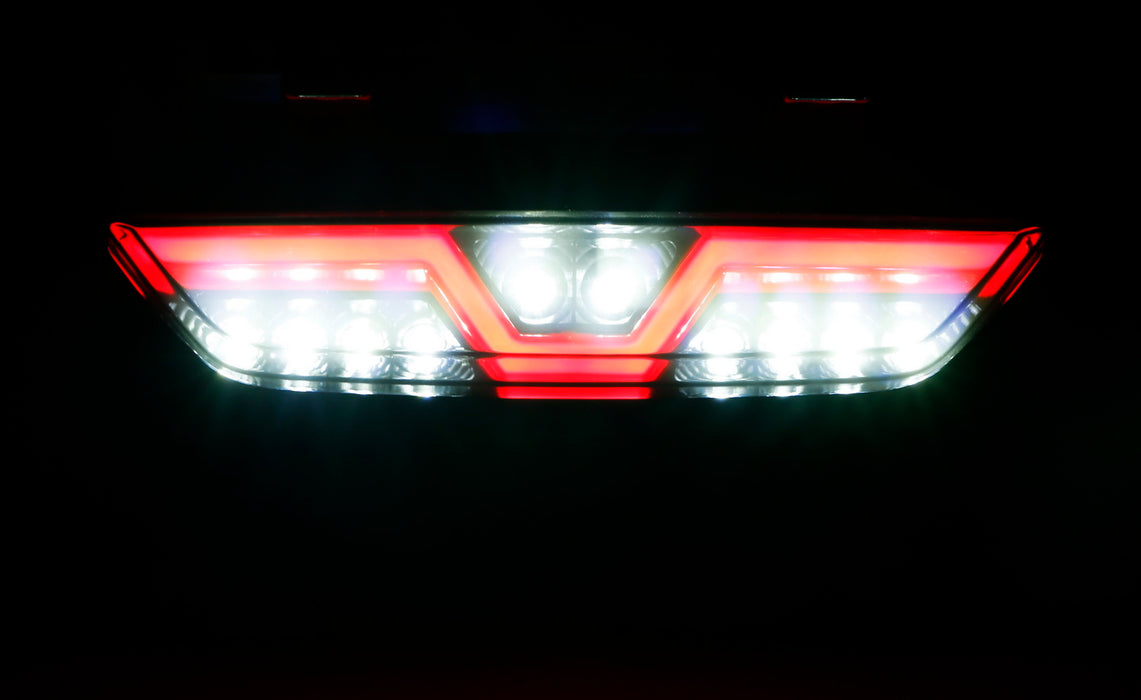 Clear Lens LED Reverse Light/F1 Strobe Rear Fog Lamp For 2015-17 Ford Mustang