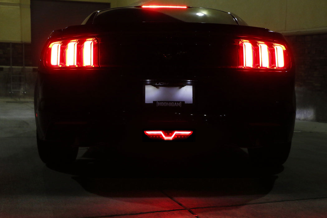 Clear Lens LED Reverse Light/F1 Strobe Rear Fog Lamp For 2015-17 Ford Mustang