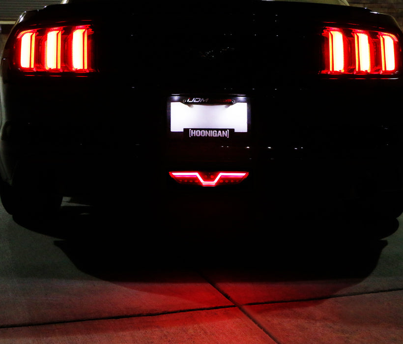 Clear Lens LED Reverse Light/F1 Strobe Rear Fog Lamp For 2015-17 Ford Mustang