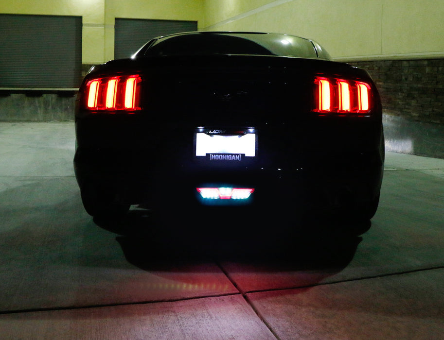 Clear Lens LED Reverse Light/F1 Strobe Rear Fog Lamp For 2015-17 Ford Mustang